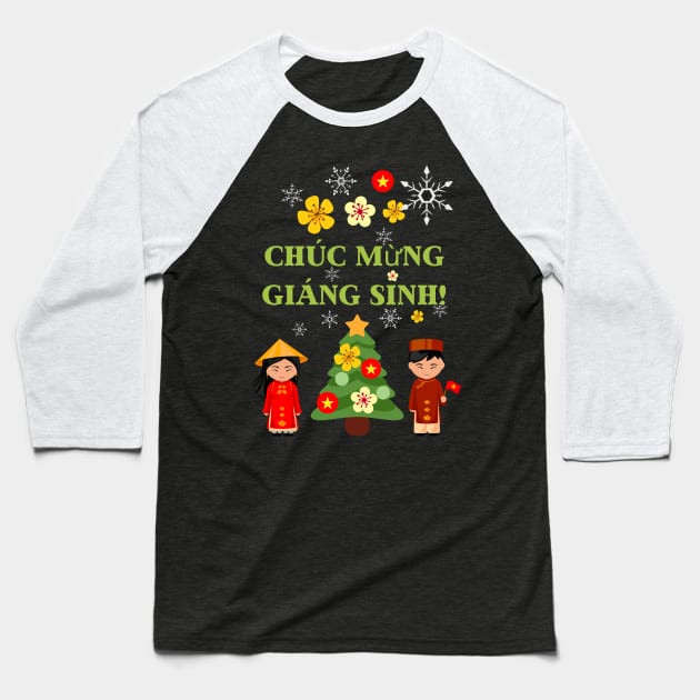 Merry Christmas Vietnamese Baseball T-Shirt by stressless